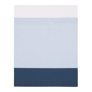 Explore Dream Discover Light Blue, Navy, Gray and Coral Ocean 4 Piece Nursery Crib Bedding Set - Comforter, 100% Cotton Fitted Crib Sheet, Crib Skirt and Nursery Organizer