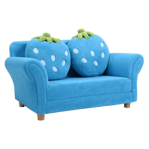 BL/PI Kids Strawberry Armrest Chair Sofa - Convertible