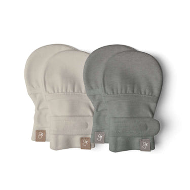 goumikids Stay On 2-Pack Mitts Boulder Birch reversible black white