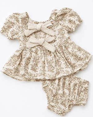 Quinn Bow-Back Top & Bloomer Set - Wisteria Smoke