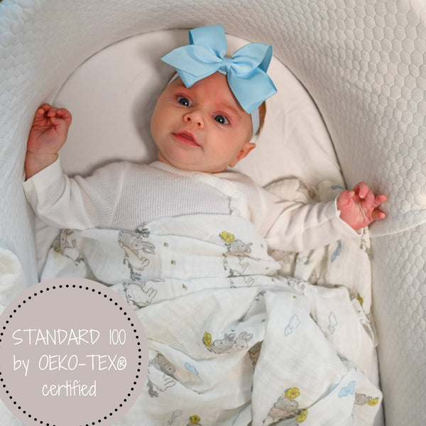 Bunny Loves You Baby Muslin Swaddle Blanket