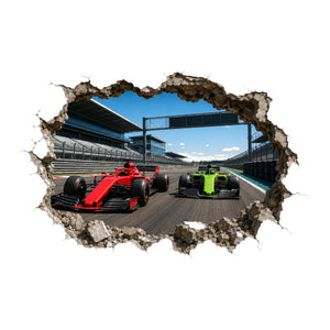 Race Track 3D Wall Sticker - product only on white background