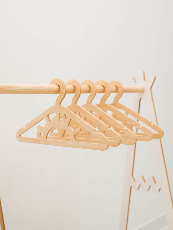 Pack of 5 Wooden Baby Hangers