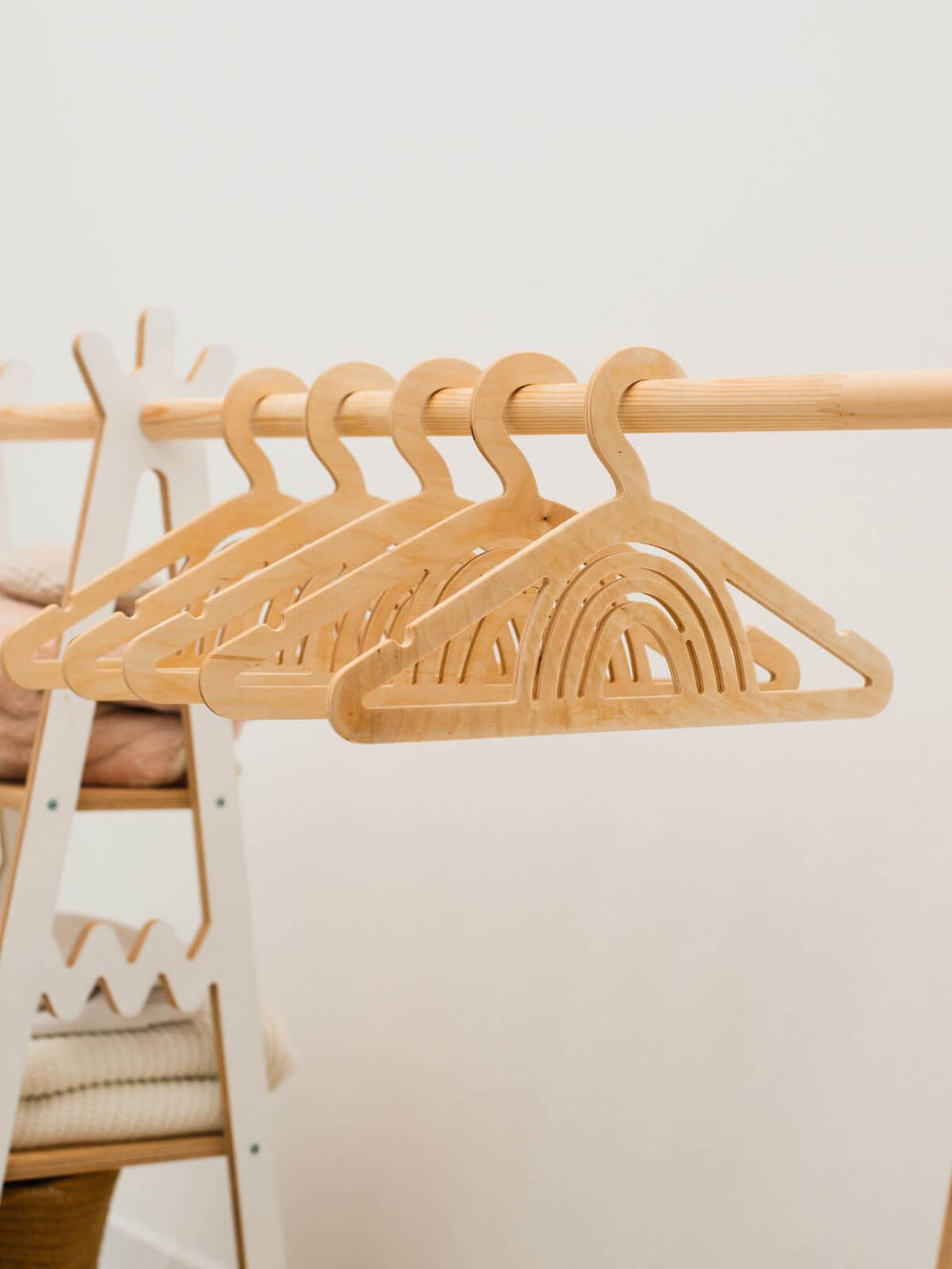 Pack of 5 Wooden Baby Hangers (USA ONLY) (B2B)