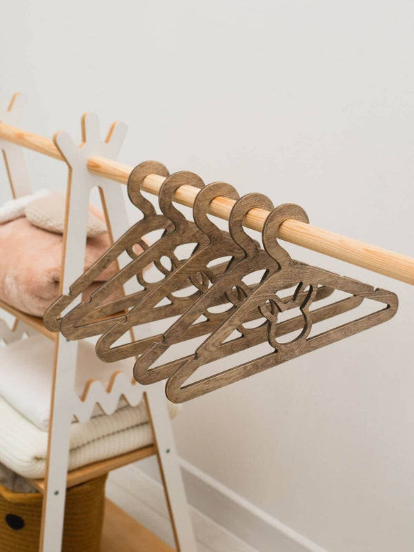 Pack of 5 Wooden Baby Hangers