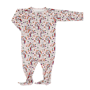 Rainbow Bright Zipper Footie