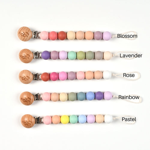 RAINBOW | Girls Handmade Pacifier-Clips