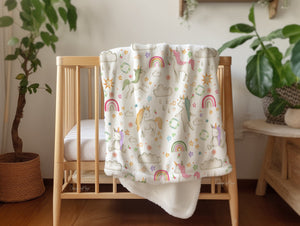 Baby Animals Alphabet - Vintage Baby Blanket