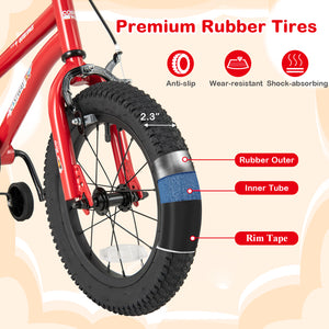 16-Inch/14-Inch/18-Inch Kids Bike Ages 3-8 with Handbrake and Coaster Brake and Bell Ring-16/Ring-14/Ring-18 inches