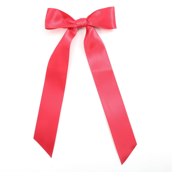 Red long tail hair bow clip for babies, perfect hair accessory for stylish little ones.