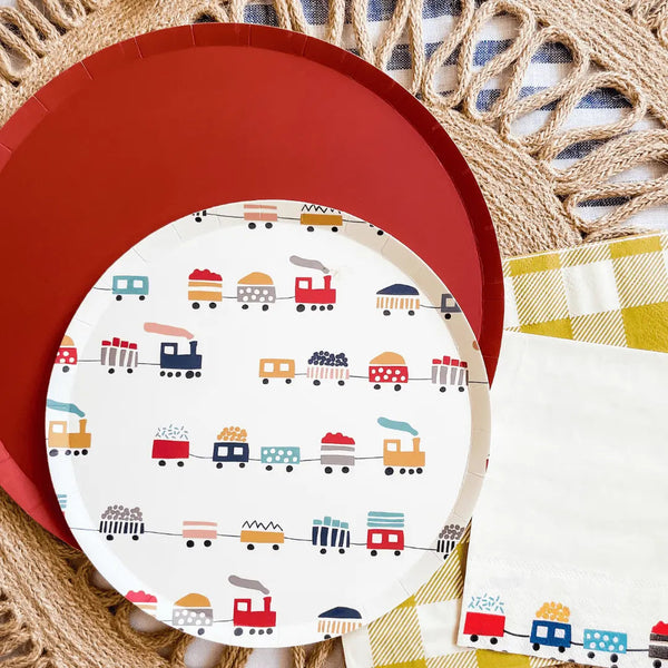 Red Paper Party Plate (8pcs)