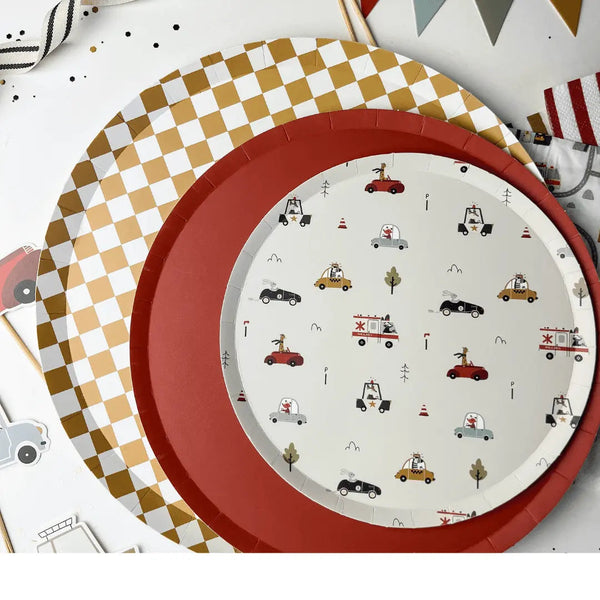 Red Paper Party Plate (8pcs)
