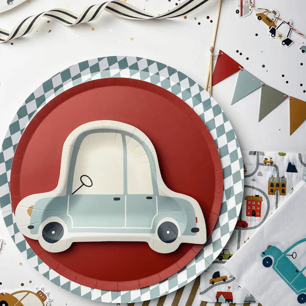 Red Paper Party Plate (8pcs)