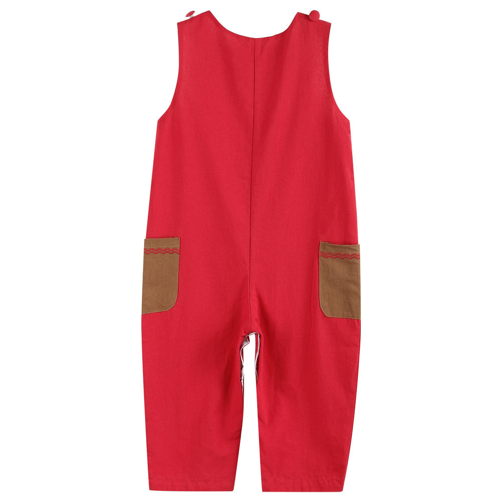 Red Reindeer Pocket Overalls