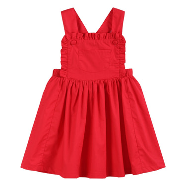 Red Ruffle Jumper Dress