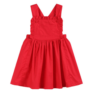Red Ruffle Jumper Dress