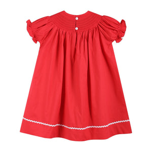 Red Santa Sleigh Bishop Dress