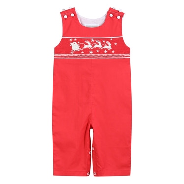 Red Santa Sleigh Overalls