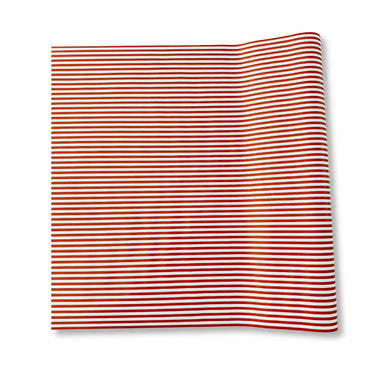 Red Striped Paper Table Runner – 19.5” x 150” | Disposable Party Table Décor