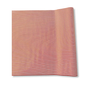 Red Striped Paper Table Runner – 19.5” x 150” | Disposable Party Table Décor