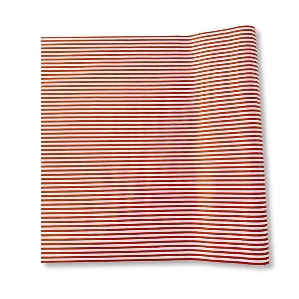 Red Striped Paper Table Runner – 19.5” x 150” | Disposable Party Table Décor