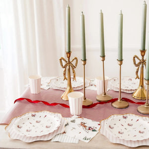 Sparkling Santa Dessert Plates (12pcs)