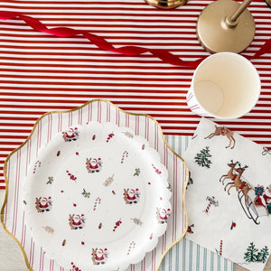 Sparkling Santa Dessert Plates (12pcs)