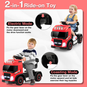 6V Kids Electric Ride-on Truck with Height Adjustable Seat