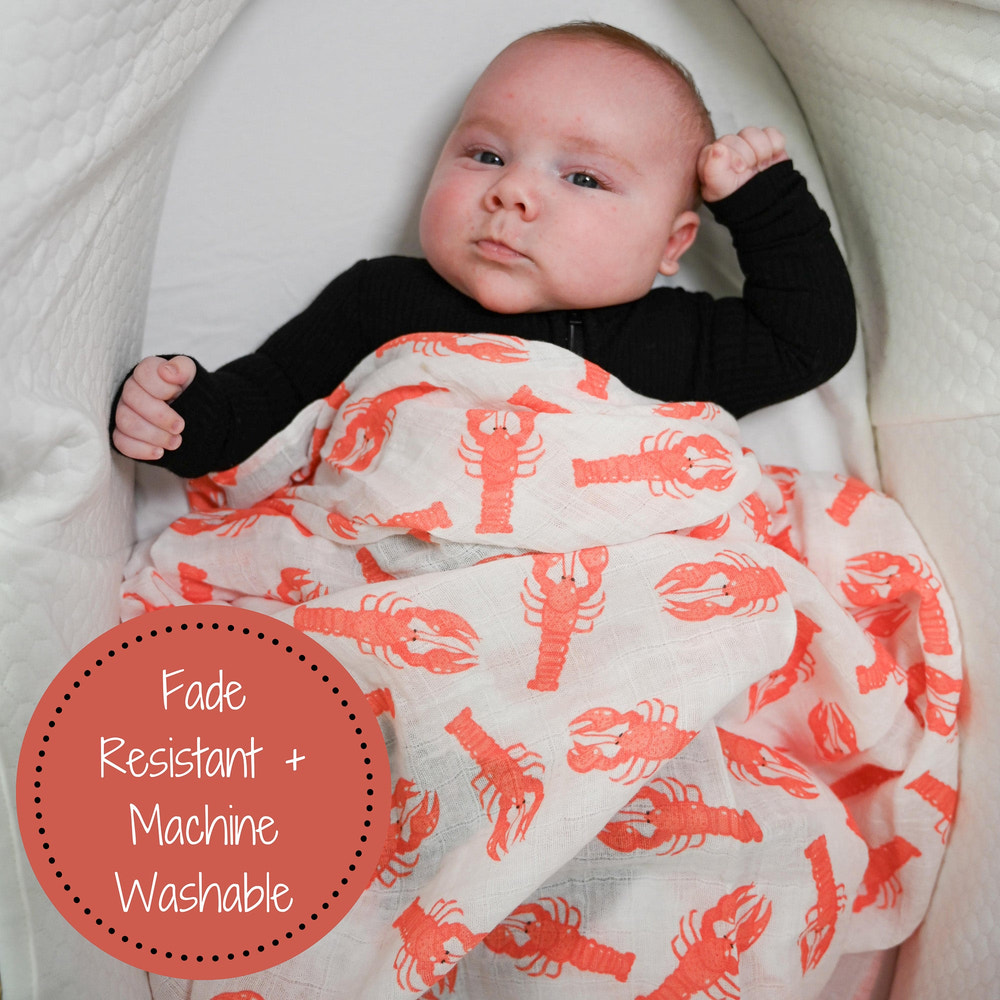 Lobster Roll Baby Muslin Swaddle Blanket - MOOGCO Baby