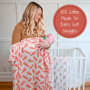 Lobster Roll Baby Muslin Swaddle Blanket