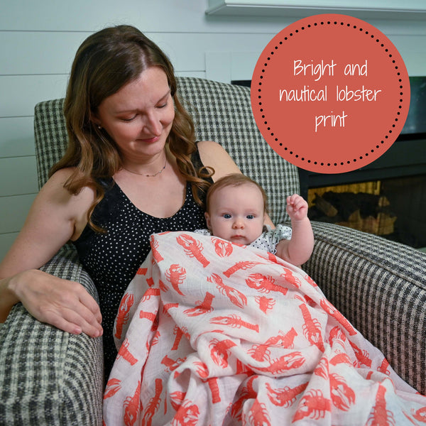 Lobster Roll Baby Muslin Swaddle Blanket