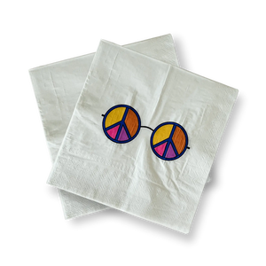 Retro Groovy Large Disposable Paper Napkins (16pcs)