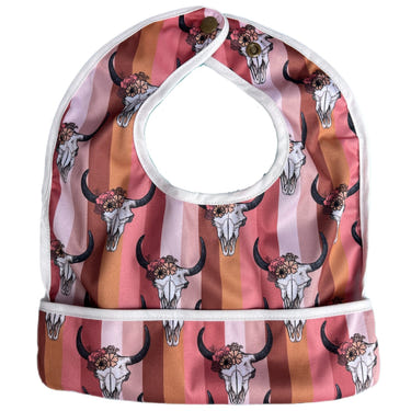 Retro Stripe Steerhead - The Flip Bib - MOOGCO Baby