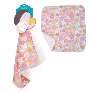 Mini Minky Blanket Retro Floral - MOOGCO Baby
