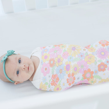 Retro Floral Baby Swaddle Blanket