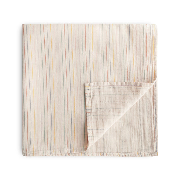 Mushie Organic Cotton Muslin Swaddle Blanket extra soft
