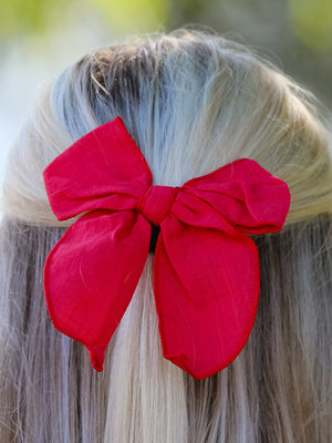 Christmas Red Bow Hairpin