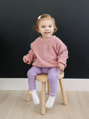 Ribbed Bamboo Leggings for Kids - Multiple Colors