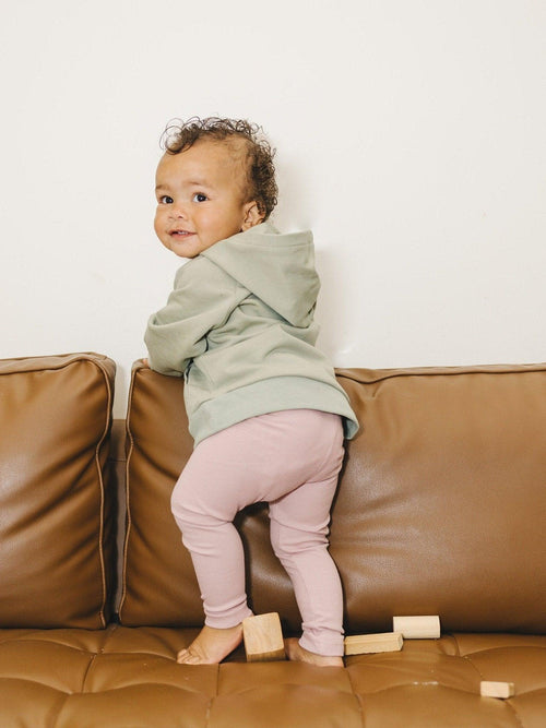 Ribbed bamboo leggings for kids in various colors, displayed at angle 9, perfect for comfort and style.