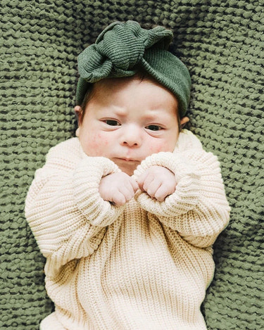 Ribbed Headband | Green - MOOGCO Baby