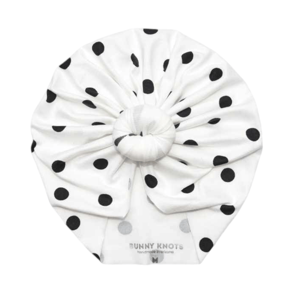 Darling | Black & White Polka | Classic Headwrap