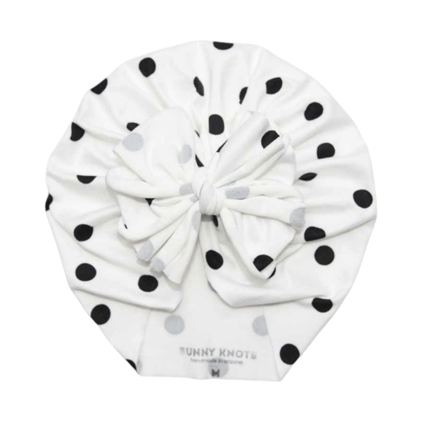 Darling | Black & White Polka | Classic Headwrap