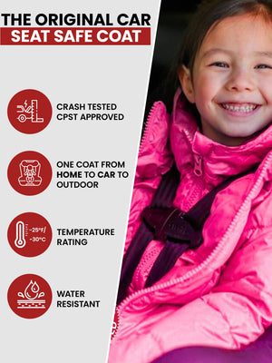 Car Seat Coat | The Road Coat Down - Fuchsia