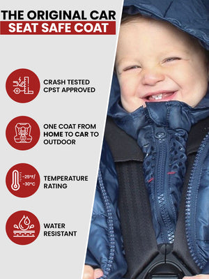 Car Seat Coat | The Road Coat Down - Navy