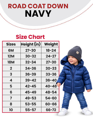 Car Seat Coat | The Road Coat Down - Navy