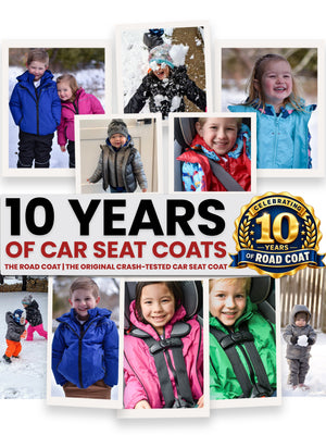 Car Seat Coat | The Road Coat Down - Navy/Teal