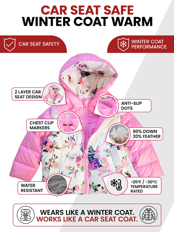 Car Seat Coat | The Road Coat Down - Floral Print