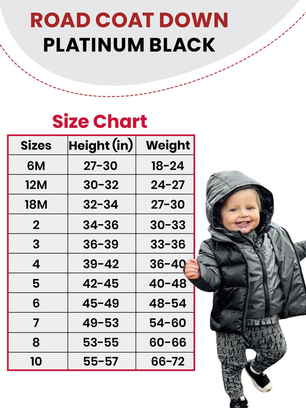 Car Seat Coat | The Road Coat Down - Platinum/Black