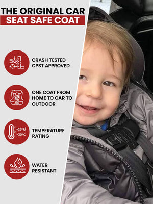 Car Seat Coat | The Road Coat Down - Platinum