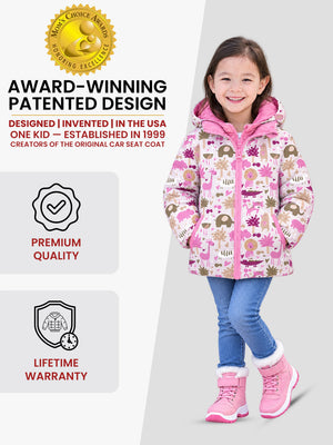 Car Seat Coat | The Road Coat Down - Safari Print